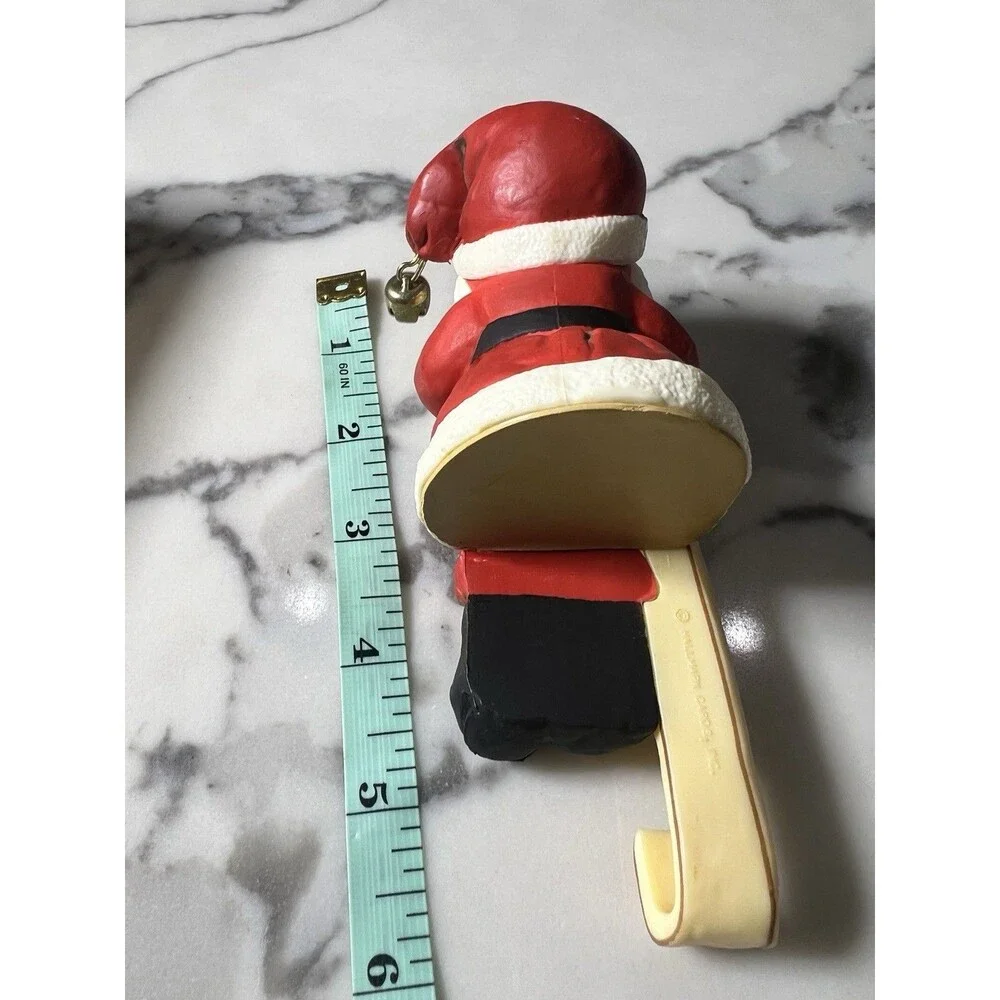 VTG Hallmark SANTA WITH CHRISTMAS LIST Stocking Hanger /Holder